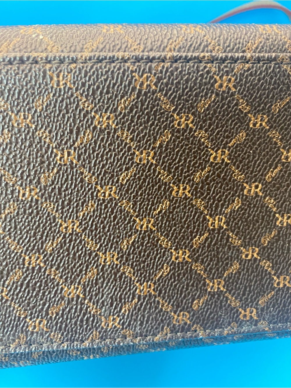 Rioni Brown Tote with Tan Trim and Buckle Details - Picture 11 of 12